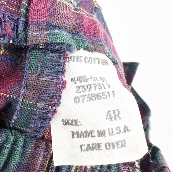 Vintage OshKosh Plaid Pants Made in USA - Picture 5 of 6
